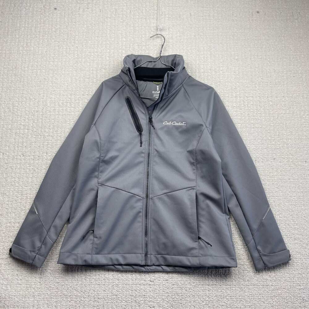 Cub Cadet x Elevate Soft Shell Tech Windbreaker Jacket Gray Wom Sz M Motorsports